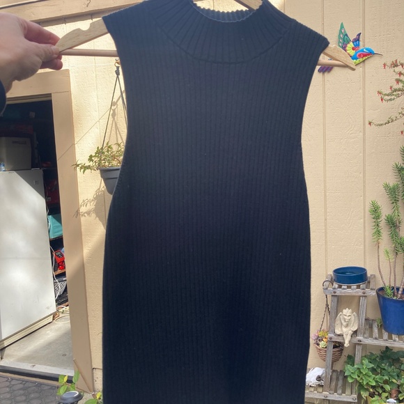 Black Ribbed sleeveless top Madewell Medium EUC - Picture 3 of 6